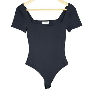 Babaton Aritzia Square Neck Contour Bodysuit Women M Layer Minimalist Thong Cut
